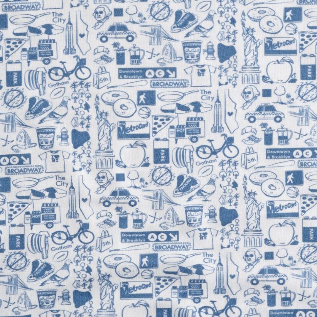 Joy Street Kids New York City print, blue
