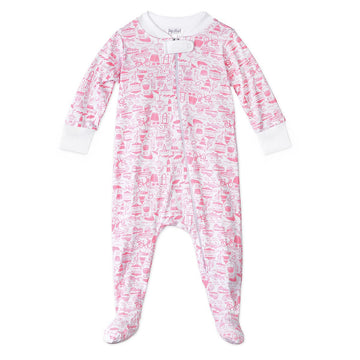 Joy Street Kids Nantucket Zip Onesie, pink