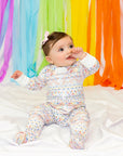 Joy Street Kids Rainbow Zip Onesie