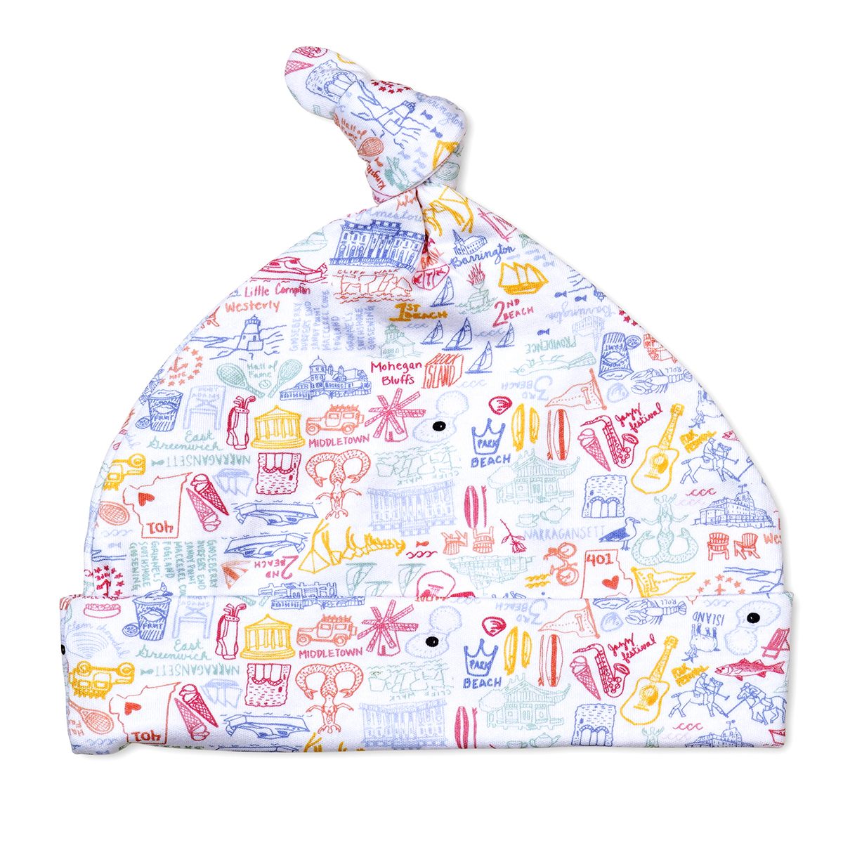 Joy Street Kids Rhode Island Print baby hat, multi