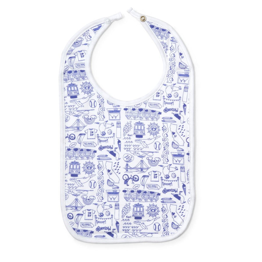 Blue San Francisco Baby Bib