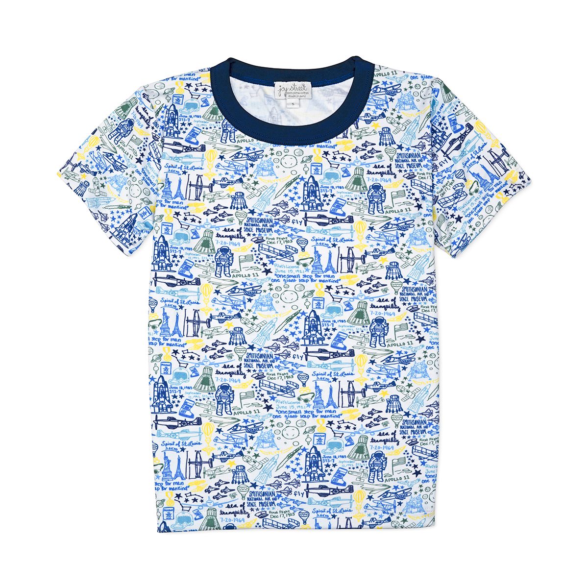 Joy Street Kids Smithsonian Air & Space Museum pocket tee