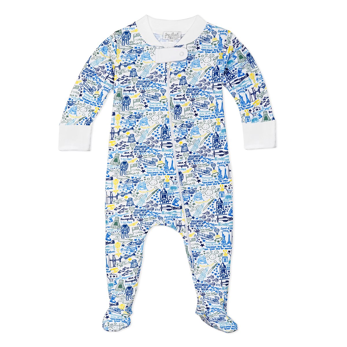 Joy Street Kids Smithsonian Air & Space Museum zip onesie