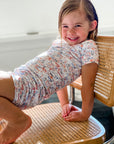 Joy Street Kids USA print short set