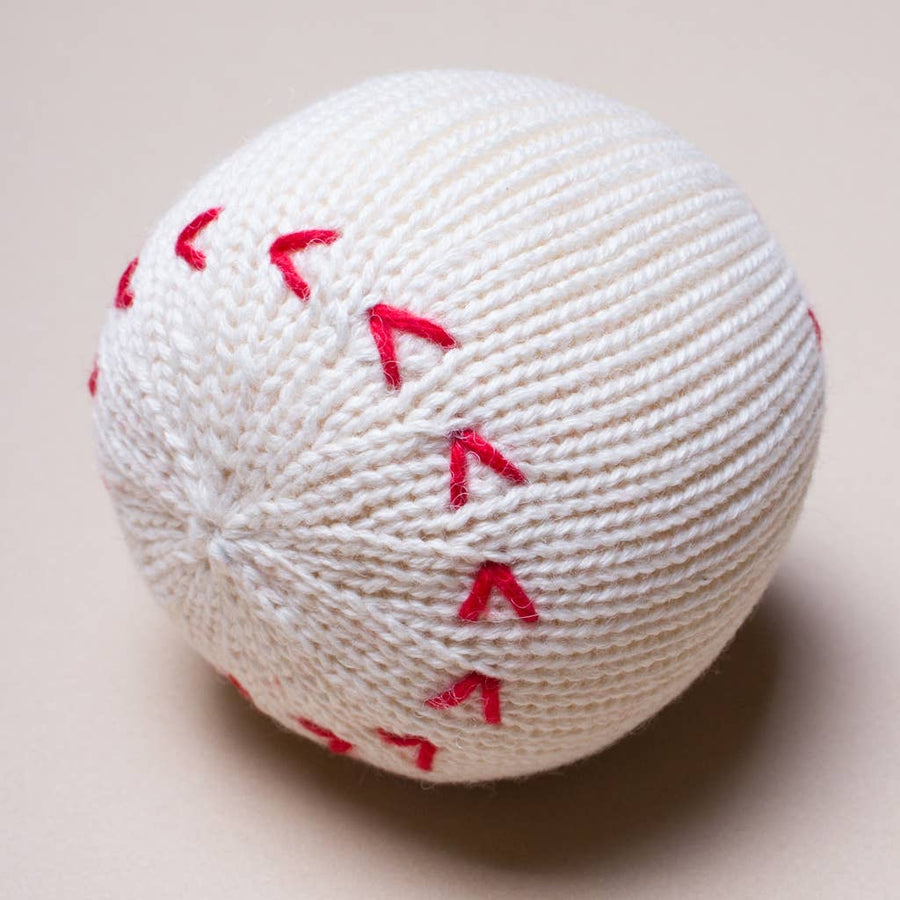 Organic Baseball Toy Baby Rattle
