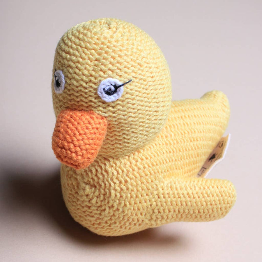 Organic Duckling Toy Baby Rattle